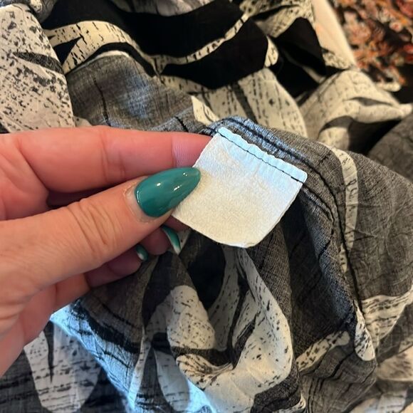 JAMS WORLD Vintage Mens Black/White Tropical Short Sleeve Button Down Shirt, L! - Picture 9 of 9